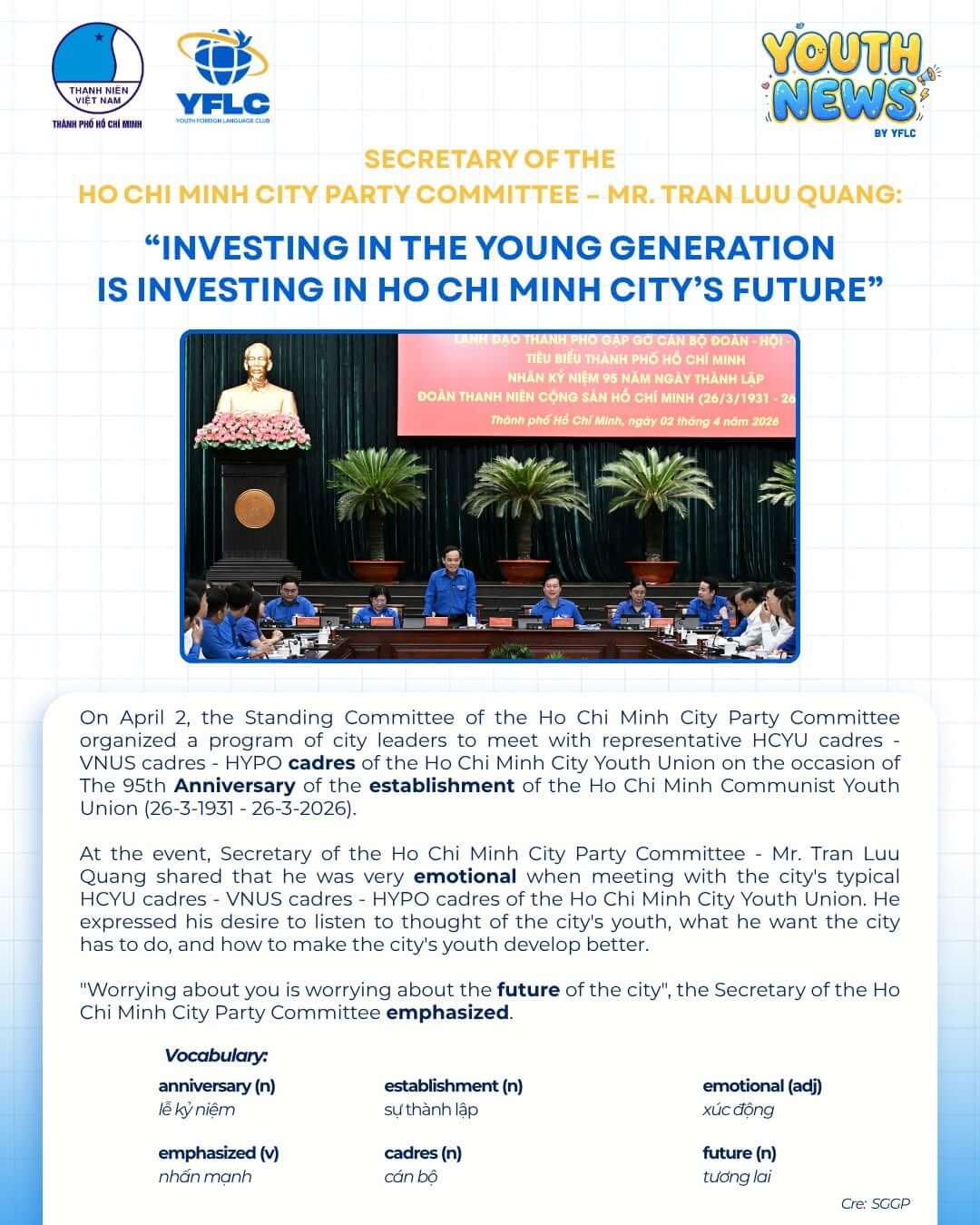 HCMC Leaders: Investing in Youth is City’s Future