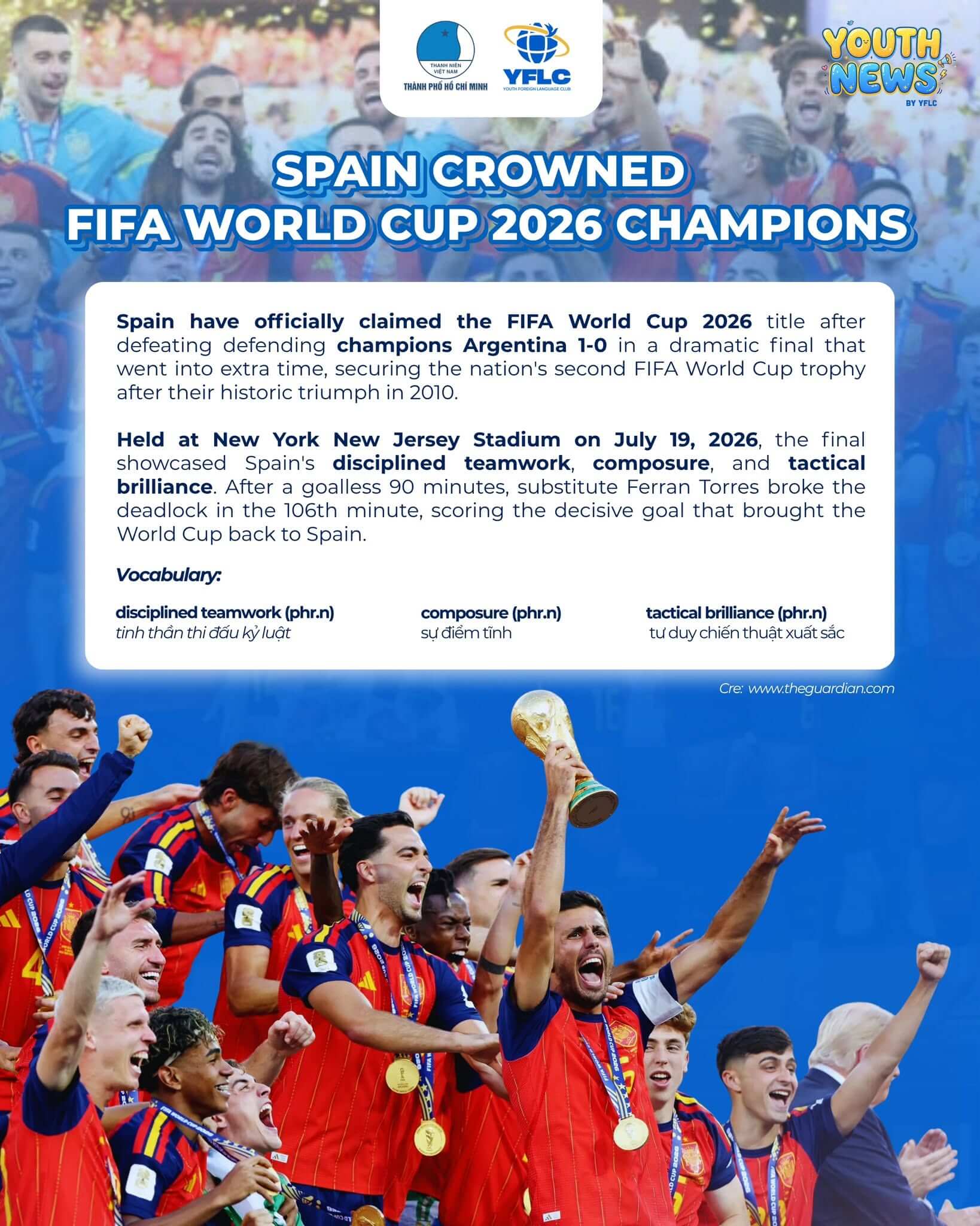 Tây Ban Nha Vô Địch World Cup 2026