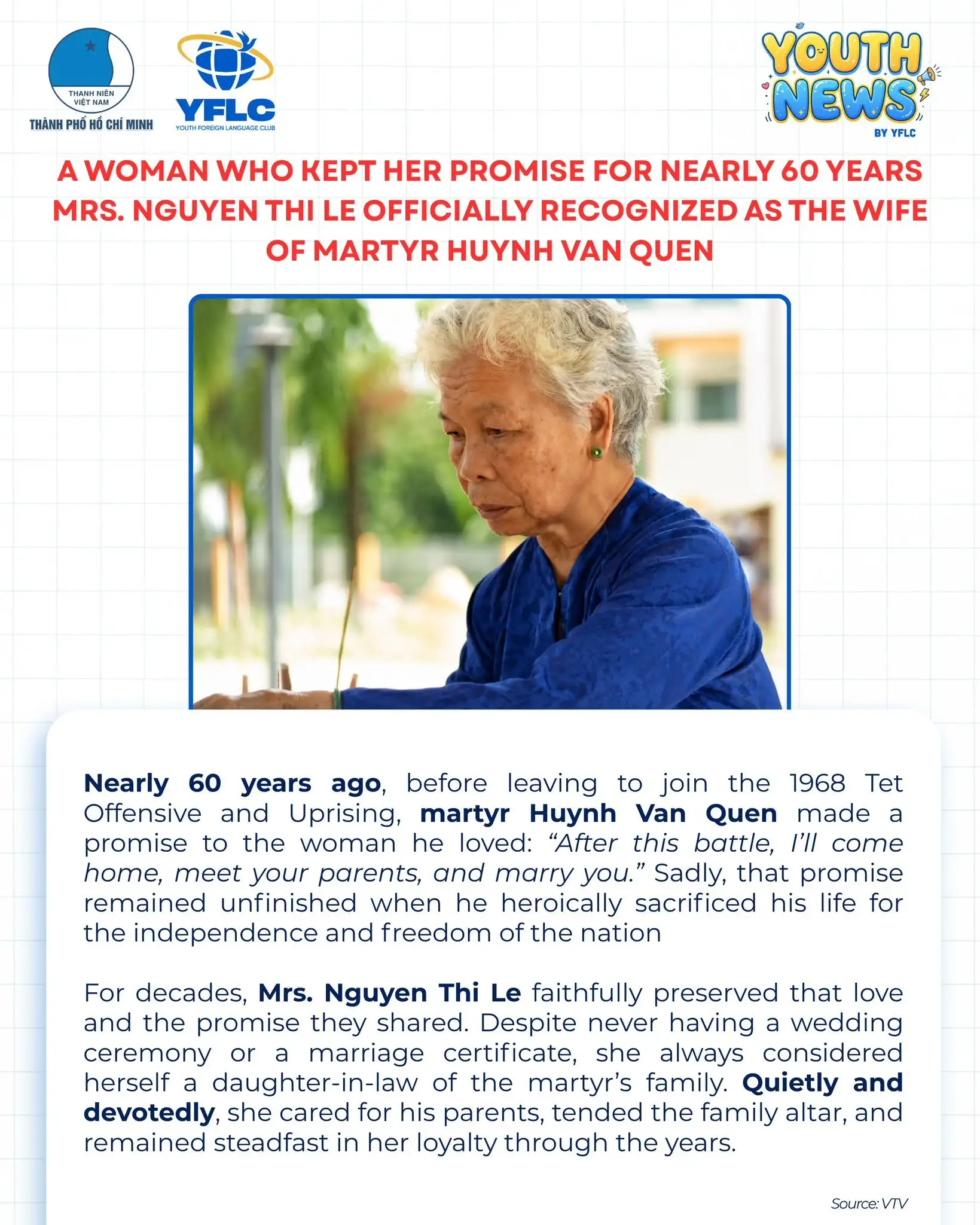 Vợ liệt sĩ Huỳnh Văn Quên
