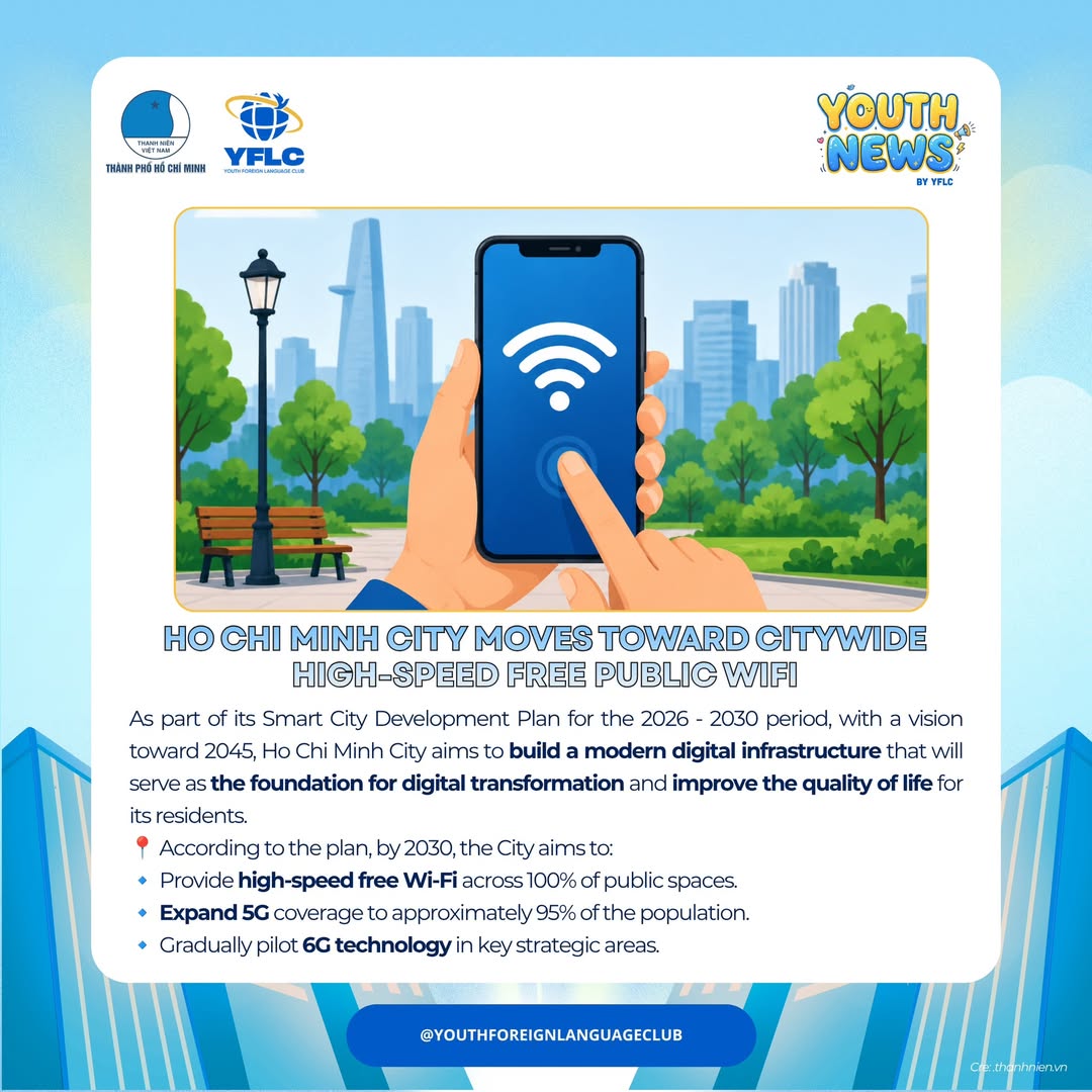 TP.HCM phủ sóng WiFi miễn phí tốc độ cao đến 2030