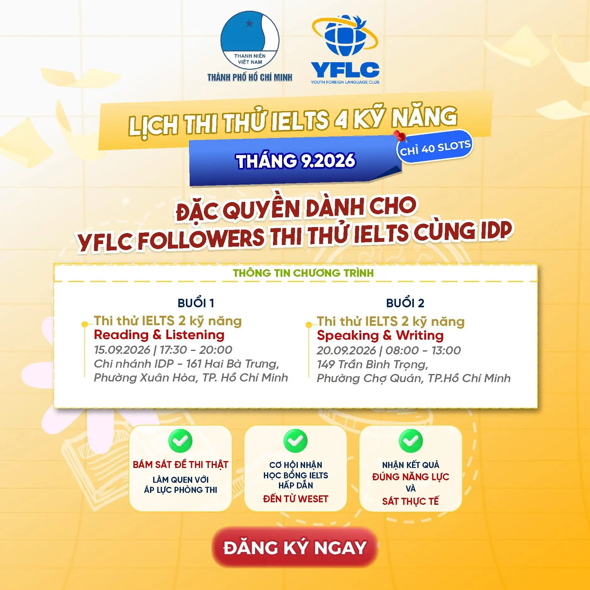 Thi Thử IELTS Miễn Phí Cùng YFLC